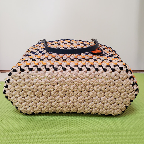 ♥️長財布も入る♥️ハロウィンカラーのミニ花結びバッグ(エコ