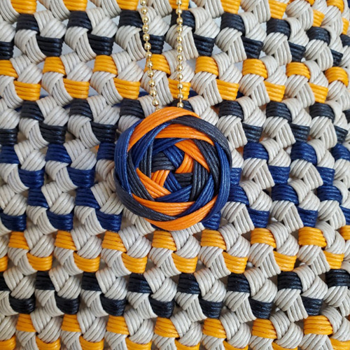 ♥️長財布も入る♥️ハロウィンカラーのミニ花結びバッグ(エコ