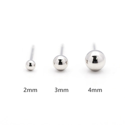 プラチナ ピアス ボール 3mm Pt900 Pt 丸玉 スタッドピアス ペア シンプル 【p3207】 4枚目の画像
