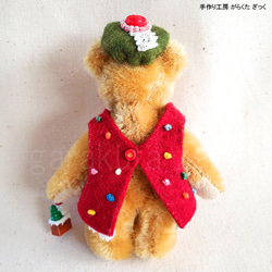 がらくたざっく★☆テディベア/10cm★☆赤に緑にとウィンターシーズンを彩るミニbear★☆ 5枚目の画像