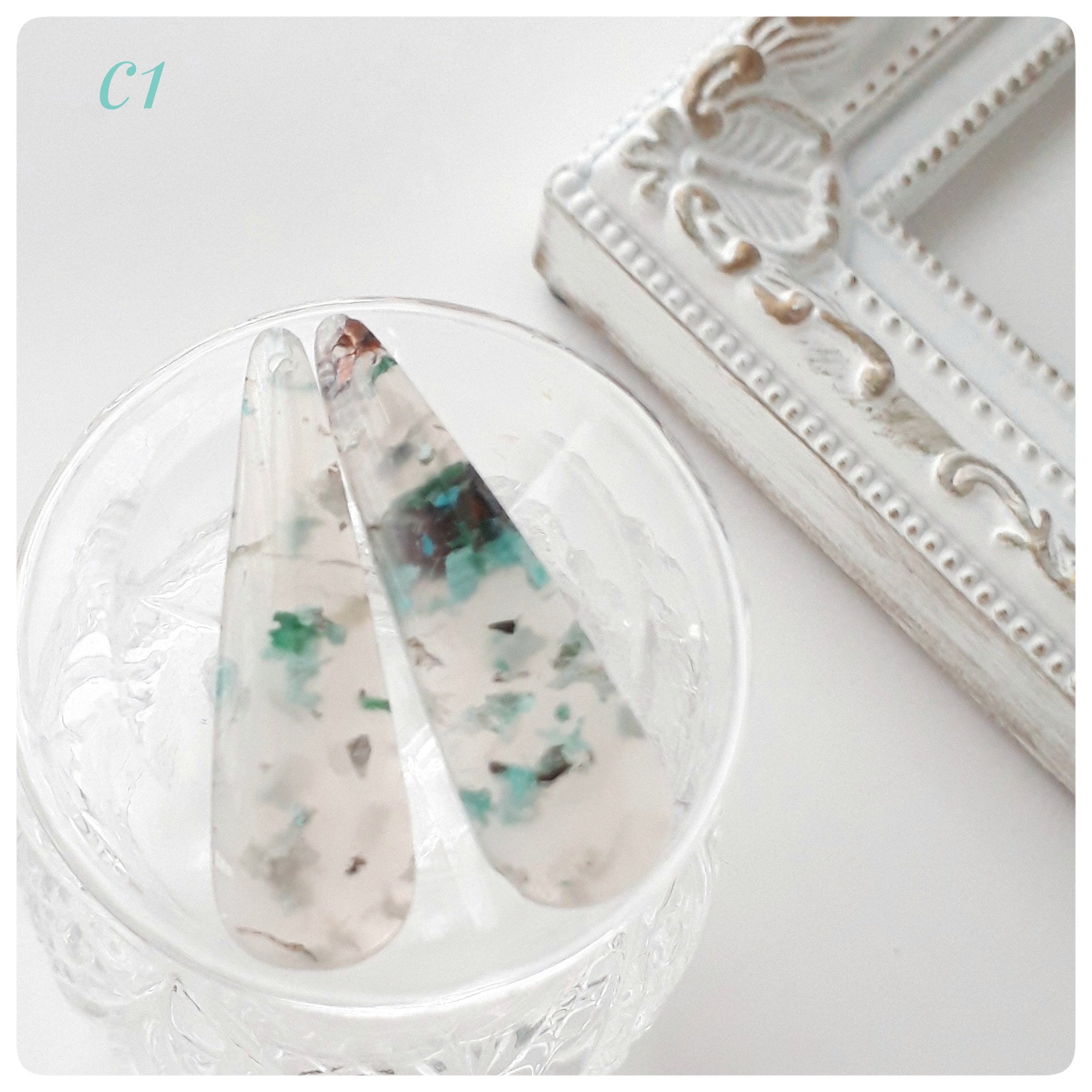 クリソコラ・イン・カルセドニー ペア販売c1 天然石 ☆buchuchu☆ 通販