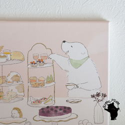 織物面板斯堪的納維亞室內藝術面板插圖面板板茶*茶動物 第3張的照片
