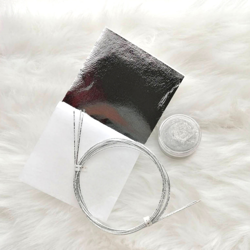 金箔·銀箔/ラメワックス/水引3本/の3点セット その他ヘアアクセサリー