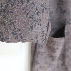 薄羊毛❣️ 瓶頸連衣裙（自由/棕色碎花圖案） 第12張的照片