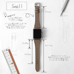 お好きな形 色を選べる 時計　本革　 Watch Band 005 (apple watch)　#mm00000095 9枚目の画像