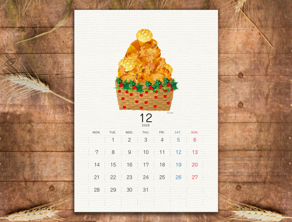 パンカレンダー2026【A5サイズ】 12枚目の画像