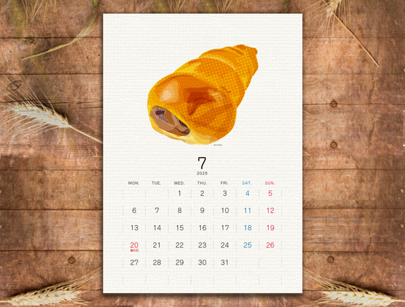 パンカレンダー2026【A5サイズ】 7枚目の画像