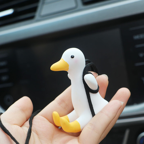 車の装飾をぶら下げかわいいアヒルのアクセサリー その他置物