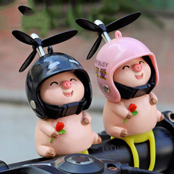 かわいい豚のヘルメットの車の装飾アクセサリー 3枚目の画像