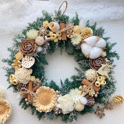 Xmas SALE 16,200→10,000プリザーブドフラワー リース クリスマスSALEメルマガ掲載作品 クリスマス2025 プリザーブドフラワー