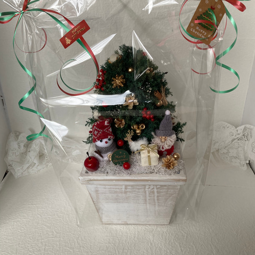 超早割クリスマス2025 プリザーブドドライフラワークリスマスツリー