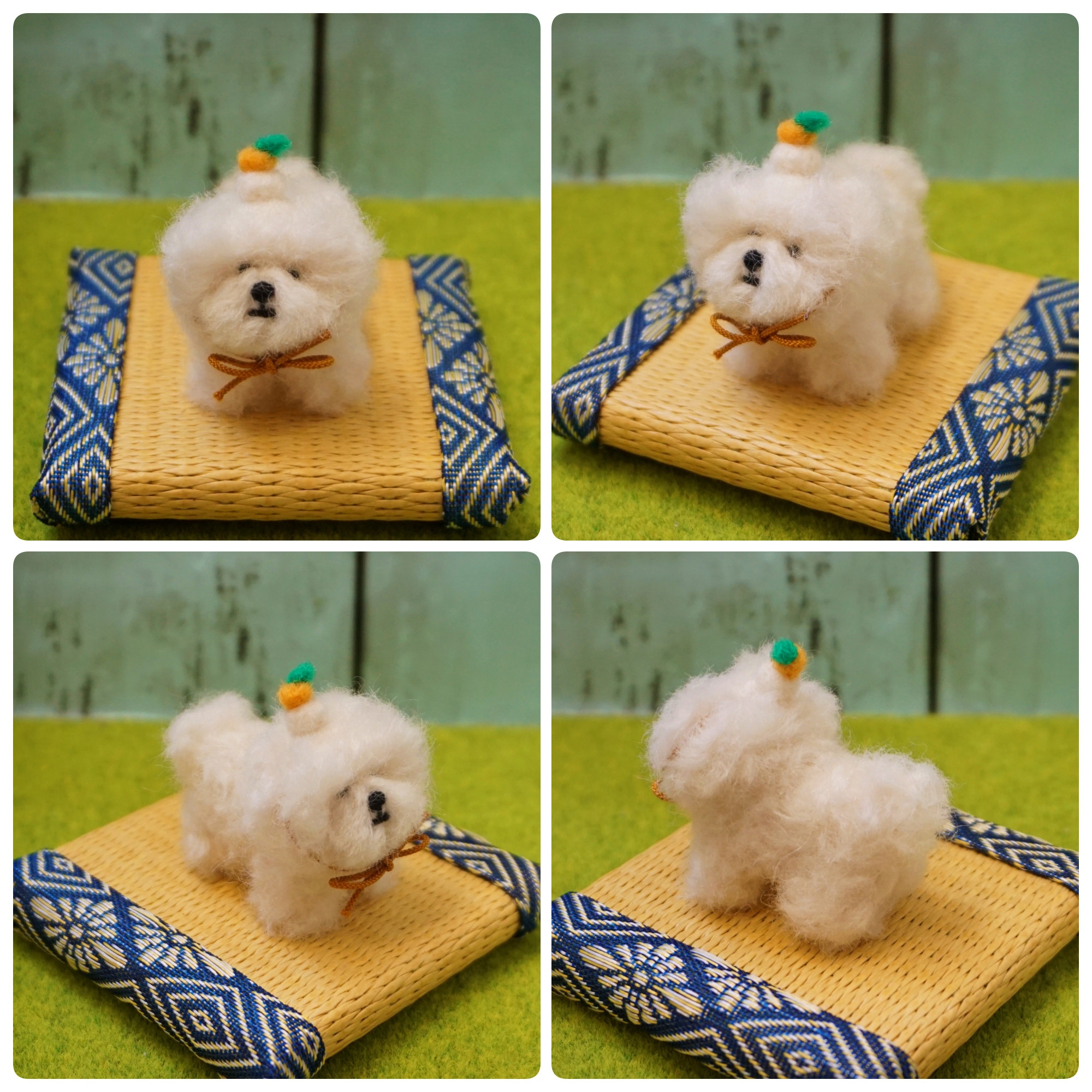 【受注制作作品】☆Creema限定☆お正月☆もこもこマスコット・あかころと仲間たち鏡餅・通常デザイン4500円バージョン