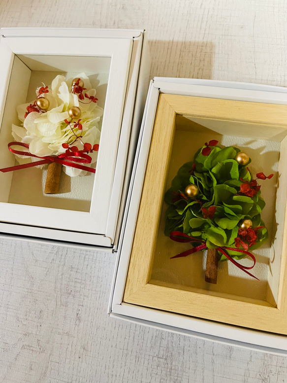 【早割クリスマス2023】toytoyクリスマスツリー フラワーBOXフレーム ミニ 13cm×11cm長方形 13枚目の画像