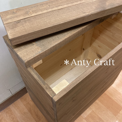 サイズオーダー可】【引取可能】無垢材 キャスター付収納ボックス 収納