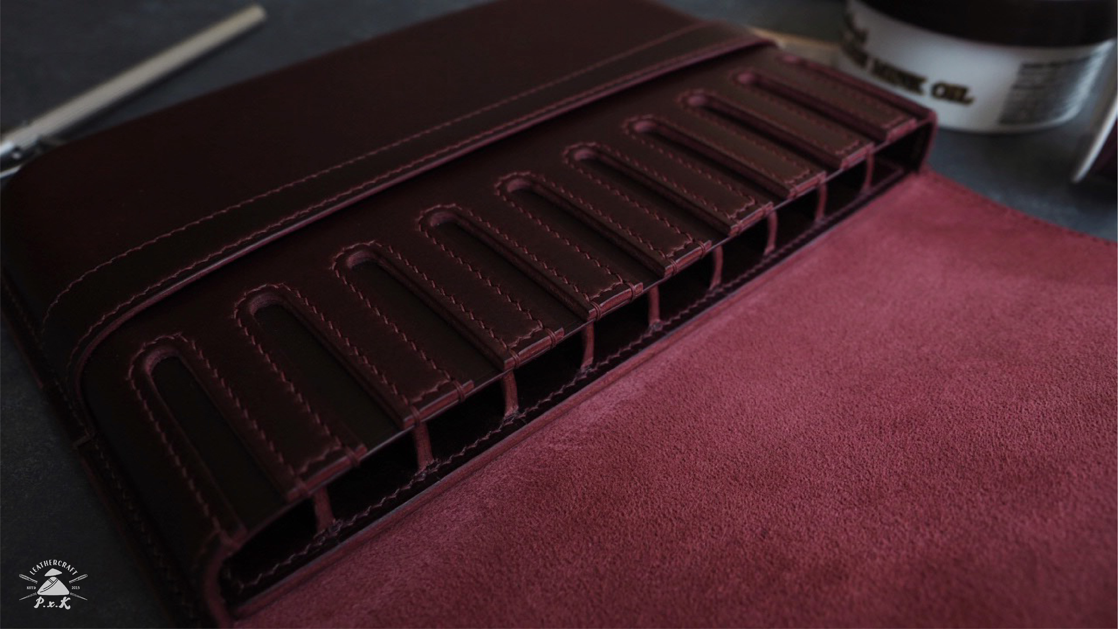 10本挿し万年筆ケース 名入れ可 カラーが選べる カスタムエングレーブドギフト