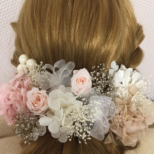 髪飾り ドライフラワー ヘアピン ヘッドドレス 結婚式 卒業式 前撮り 