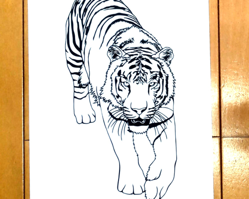 切り絵 虎 切り絵 earstle 通販 14704758｜Creema(クリーマ