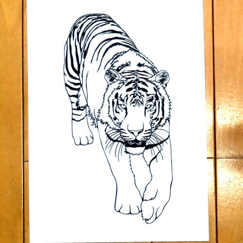 切り絵 虎 切り絵 earstle 通販 14704758｜Creema(クリーマ