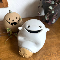 おばけちゃん形オルゴナイト２体とかぼちゃの入れ物のよくばりセット☆ おばけちゃん形オルゴナイト2体とかぼちゃの入れ物のよくばり