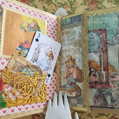 【通販激安】 アリスマニアのための大型ジャンクジャーナル♥️ALICE GOLD 文房具・ステーショナリー