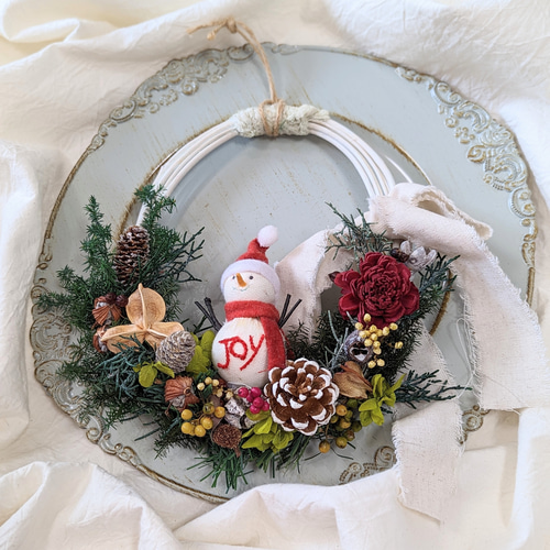 ドライフラワー　クリスマスリース　無料ラッピングあり　プレゼント　インテリア ドライフラワー クリスマスリース ユーカリ 無料ラッピング