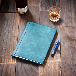 【ちよぴー様オーダー品】A4ノートカバー ダークグリーン オレンジキャメル 3bc51421b0c40b828429f5ede72a6a