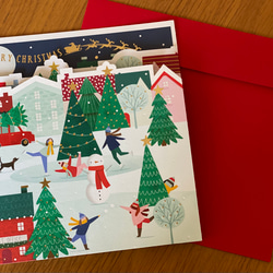 ★オーダー受付中★クリスマスカード3枚セット①★グリーティングカード★ダイカット 在庫1点！インパクト大！大きさのあるカード！イギリスより
