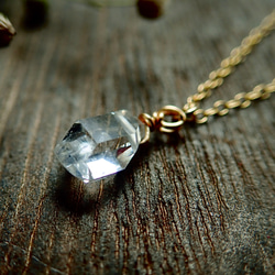 ハーキマーダイヤモンドの14kgfネックレス 1枚目の画像