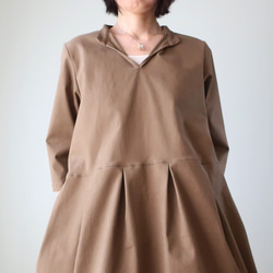 【只限一分】冬季拉毛棉❣️立領連衣裙（免費/淺棕色） 第12張的照片