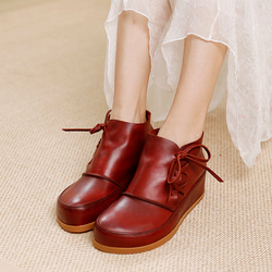 ♥秋冬流行再次上架新品♥女士真皮鞋短靴22cm-25cm #598 第3張的照片