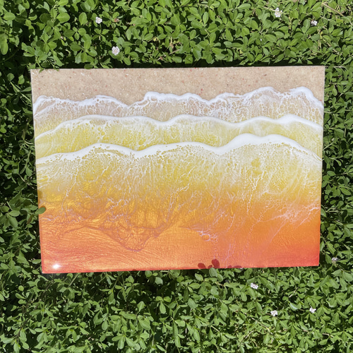 レジンアート 海アート サンセットビーチ 絵画 FLUID （フルイド