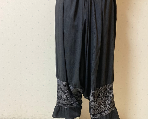 【ハンドメイド】兵児帯のスカートパンツ 着物リメイク 兵児帯 DE サルエルパンツ キュロット・ワイド