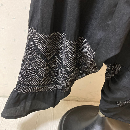 着物リメイク 兵児帯 DE サルエルパンツ キュロット・ワイド