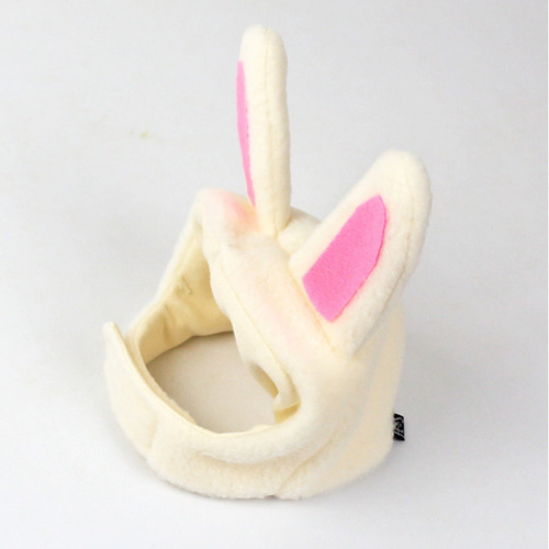 うさぎの帽子 ピンク・オフホワイト 兎 ウサギ 干支 犬 猫 ペット 2023