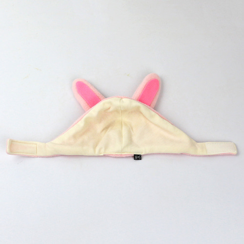 うさぎの帽子 ピンク・オフホワイト 兎 ウサギ 干支 犬 猫 ペット 2023