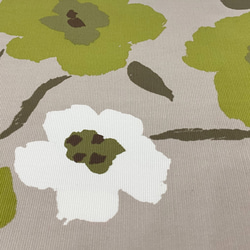 110×50 花柄 コーデュロイ 北欧フラワーのシャツコール グリーンティー コール天 50cm単位販売 商用利用可 11枚目の画像