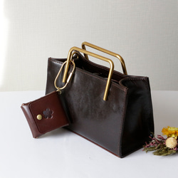 ２Wayハンドバッグ栃木レザー斜め掛けショルダーバッグ　出会い収納バッグ 1枚目の画像