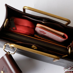 ２Wayハンドバッグ栃木レザー斜め掛けショルダーバッグ　出会い収納バッグ 8枚目の画像