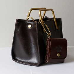 ２Wayハンドバッグ栃木レザー斜め掛けショルダーバッグ　出会い収納バッグ 3枚目の画像