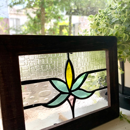 ステンドグラスパネルフラワー