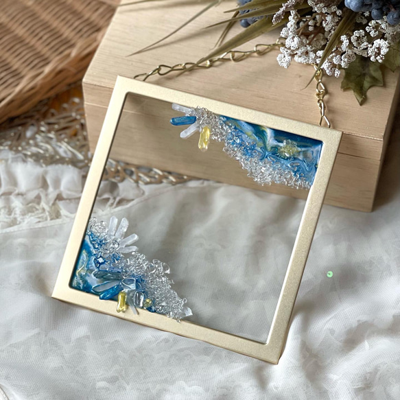 クリスタルアートの壁掛けフォトフレーム 星月夜 フォトフレーム・写真