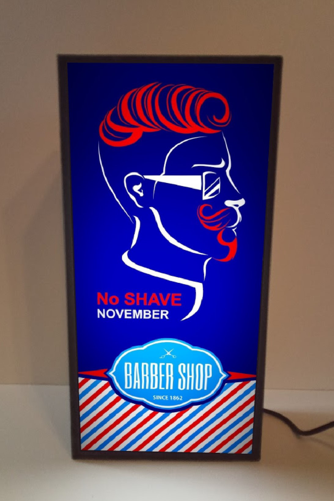 バーバー 理容室 ヘアーサロン 床屋さん ミニチュア サイン ランプ 電飾看板 玩具 看板 置物 雑貨 ライトBOX