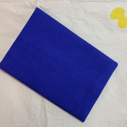 ミナペルホネン 帆布のポケットティッシュケース ブルー 3枚目の画像