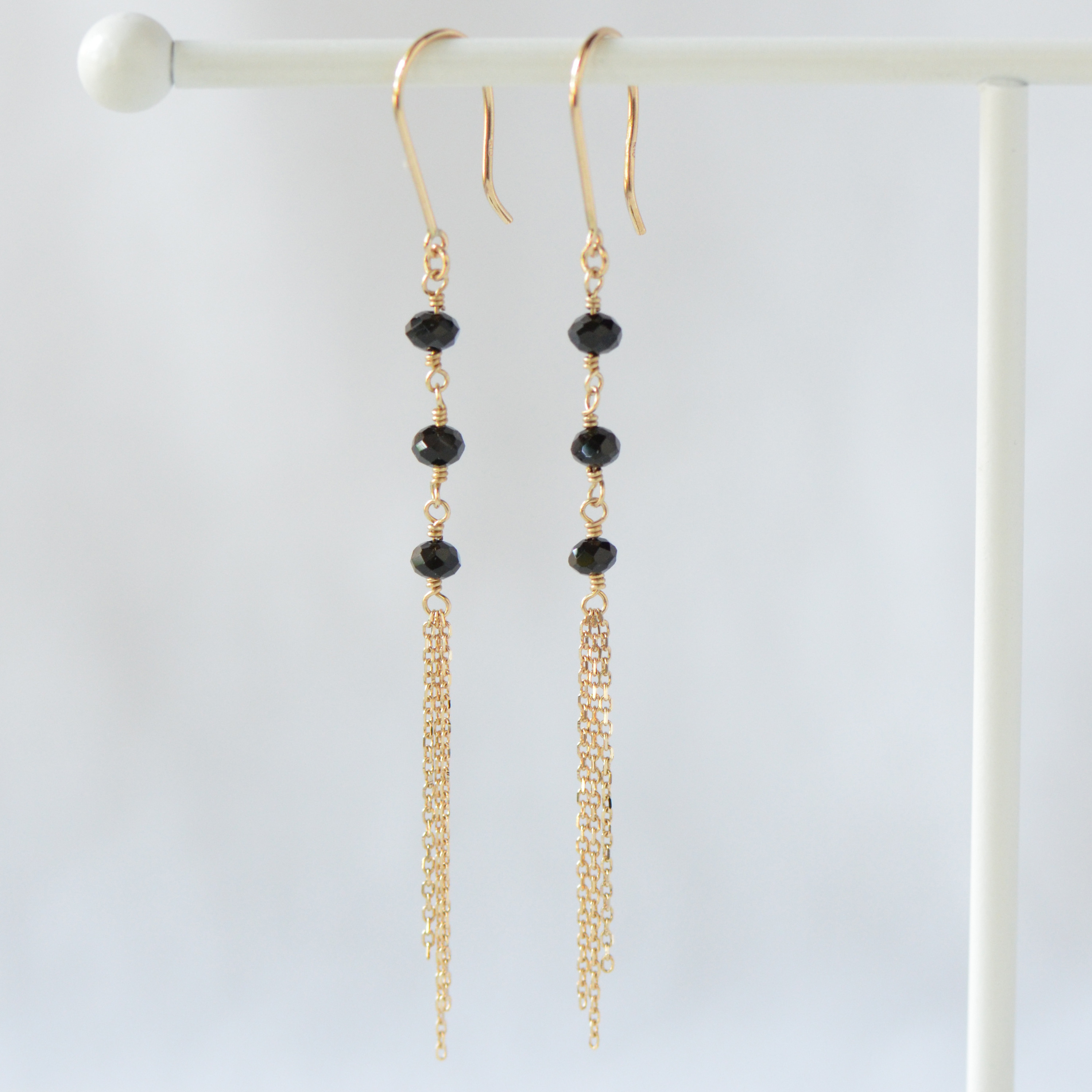 オニキスのピアス｜K10YG｜SNP-144ON-Ⓑ