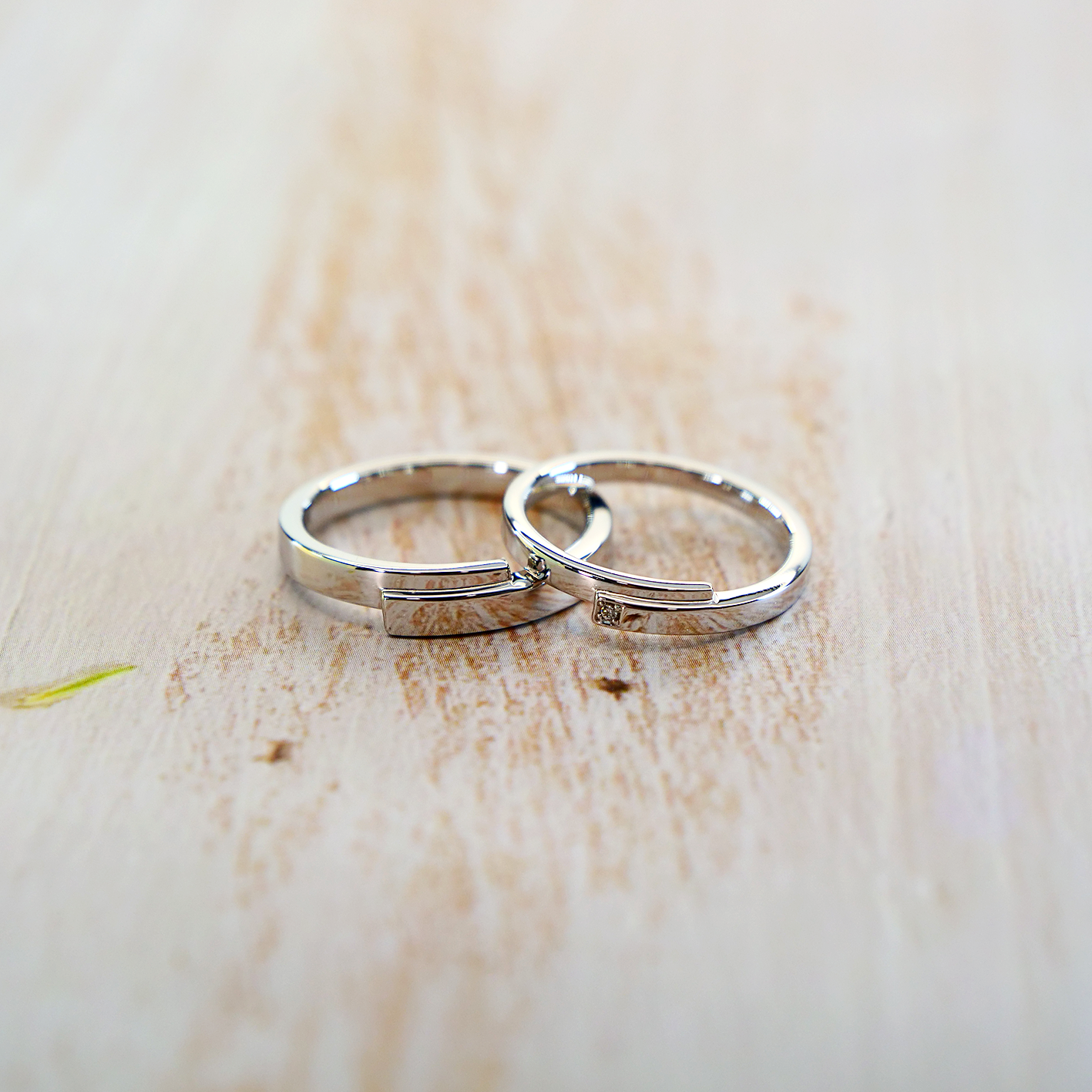 ◇受注制作◇結婚指輪 マリッジリング ペアリング ダイヤモンド モアサナイト モアッサナイト シリーズ005