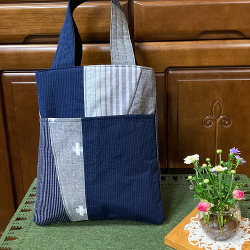 パッチワーク　久留米絣のバッグ　ハンドメイド it-57c9a25b6294a-1200.jpg