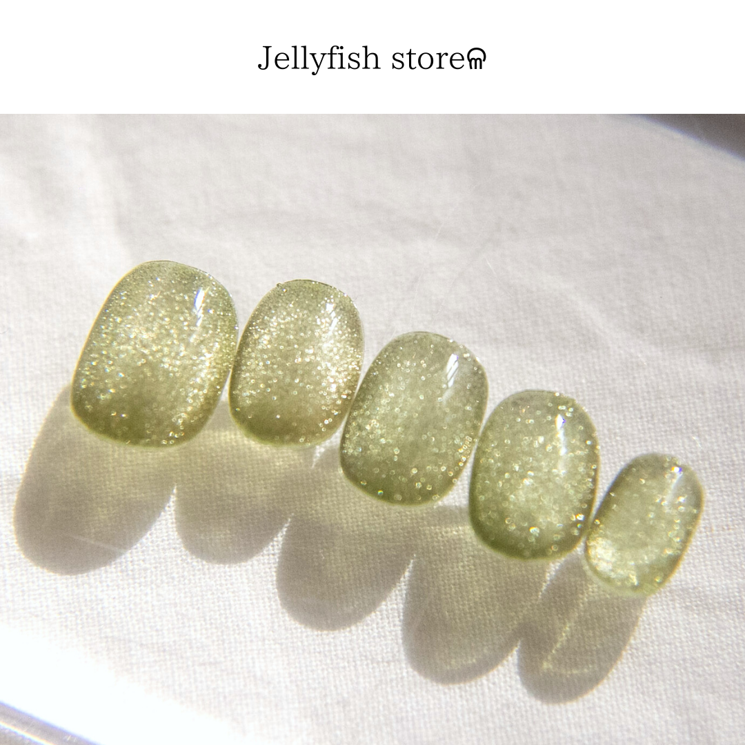 #43｜マグネット : Grass green [ グラスグリーン ] こだわりワンカラー【ネイルチップ】