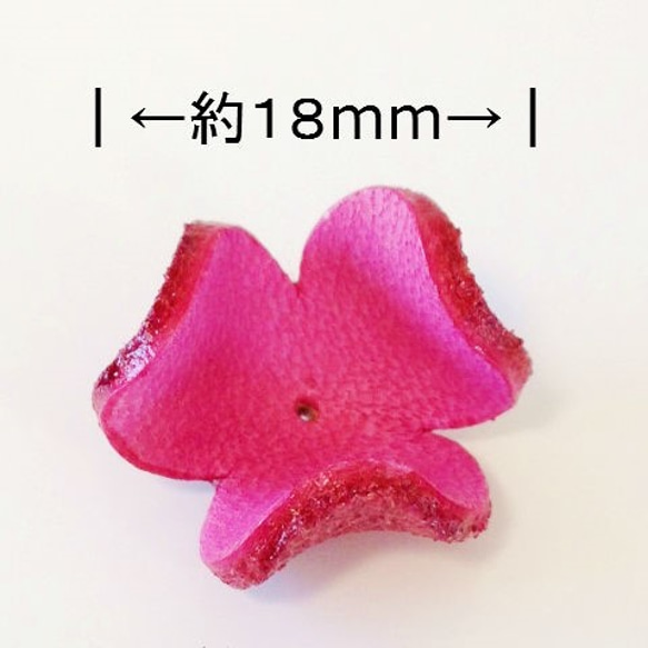 【Leather flower parts】ビオラM  same color 2 pieces 3枚目の画像