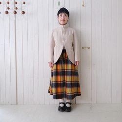 wool check chick skirt 第10張的照片