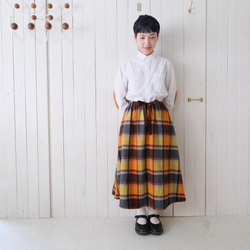 wool check chick skirt 第11張的照片